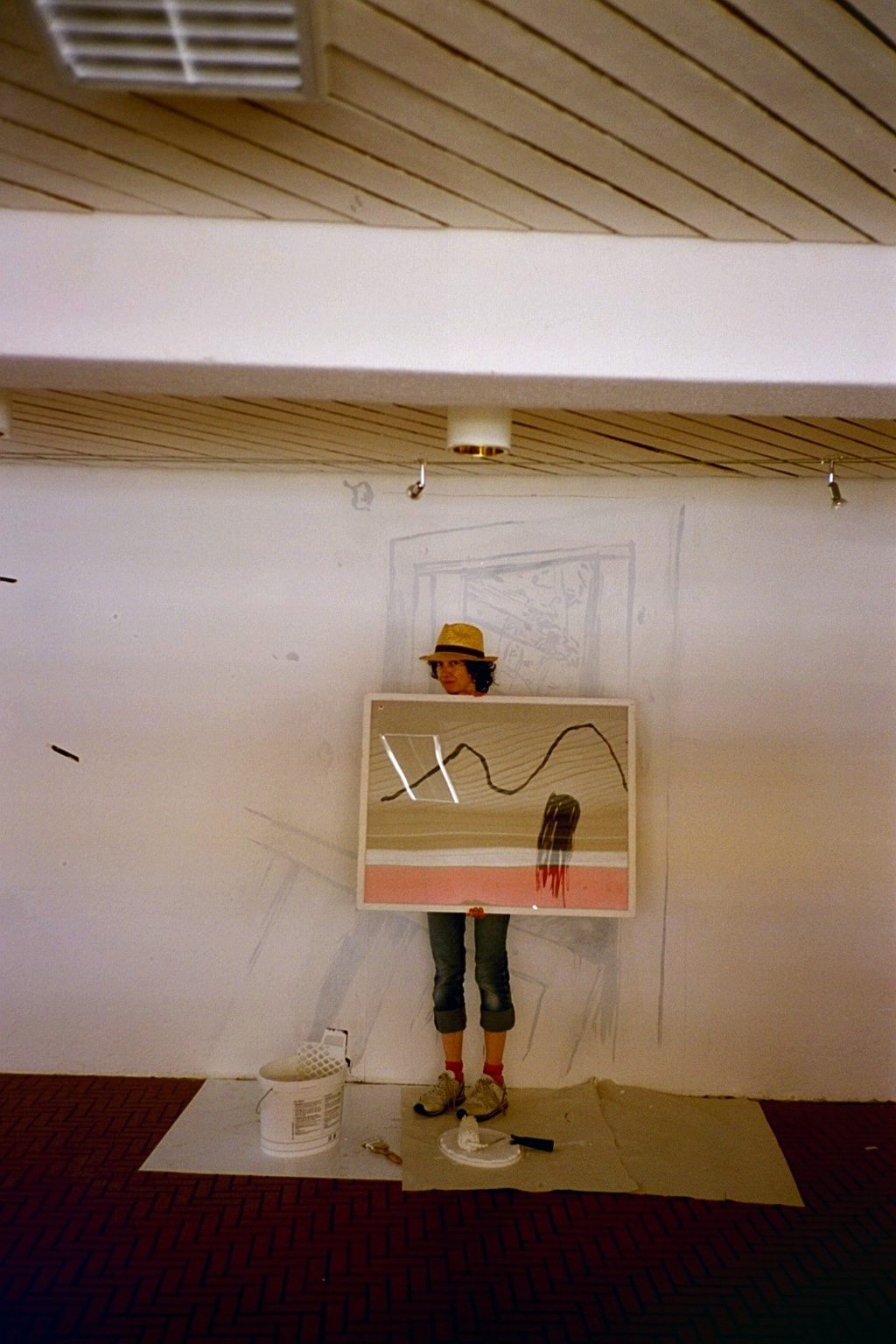 Saskja Rosset "RGB", Aufbau der Ausstellung, message salon Rigiplatz, Zürich