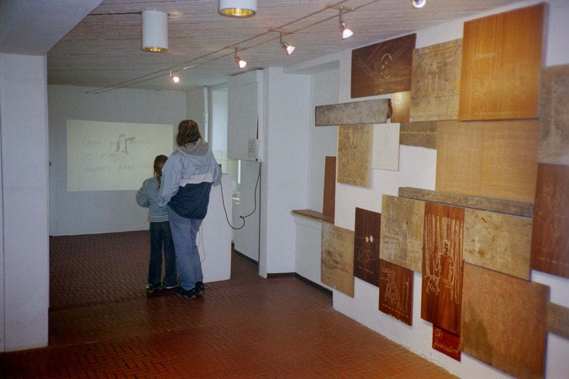 Jean-Claude Freymond-Guth "The lovers will rise up!", message salon Rigiplatz, Zürich