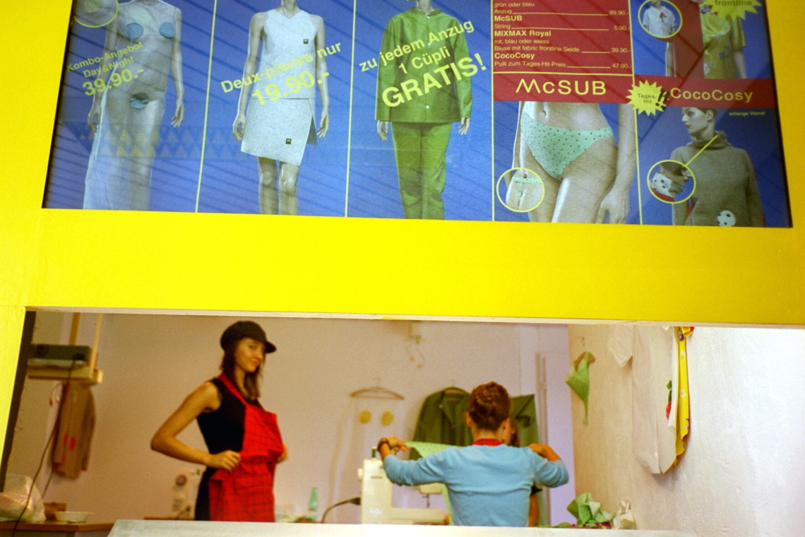 McChanel Fast Fashion, message salon Rigiplatz, Zürich