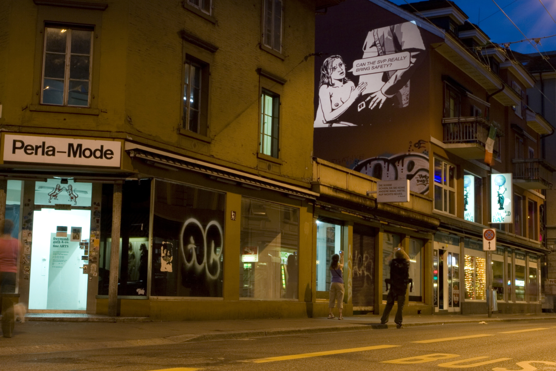 Petr Motycka "Projections", message salon, Perla-Mode, Langstrasse, Zürich, Foto Petr Motycka