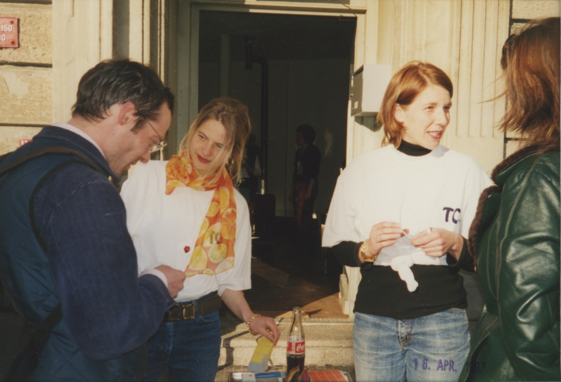 "Treppstein casting", Treppstein, message salon, Zurich 1997