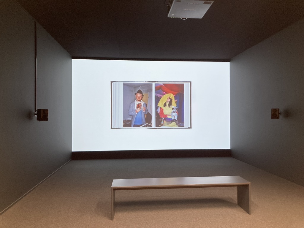 Esther Eppstein "Perla-Mode-Album, message salon 2006–2013, 300 Minuten, kein Ton, 2016" Videoprojektion, Kunsthaus Zürich, Zürich