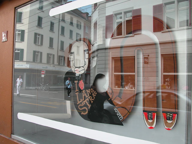 Tika "I Love Langstras", message salon, Perla-Mode, Langstrasse, Zürich, Foto Tika