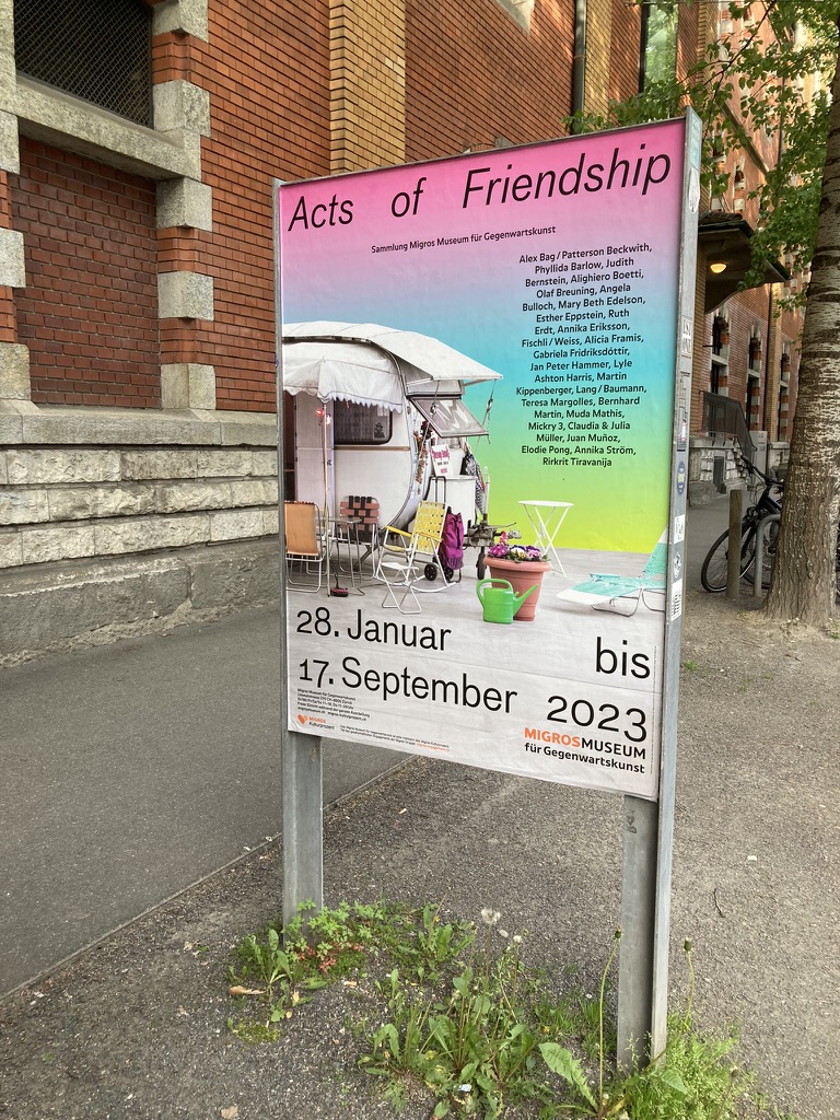 Acts of Friendship, Ausstellungsplakat Migros Museum, 2023