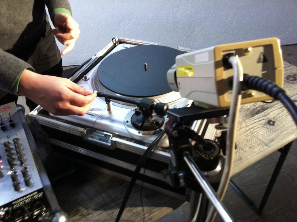 Martin Lorenz prepares the record, "Sequences", Perla-Mode, Zurich