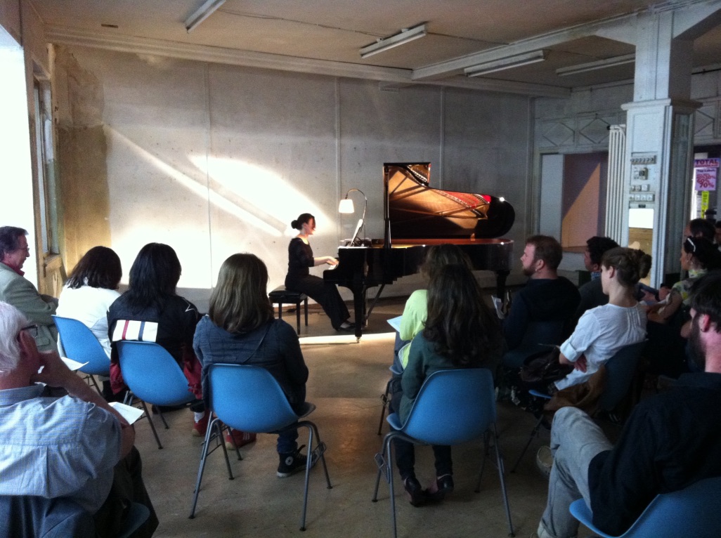 Judit Polgar at the concert grand piano, Perla-Mode, Zurich