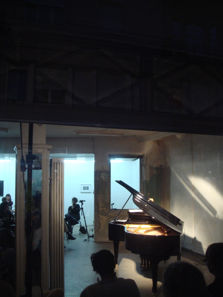 Judit Polgar at the concert grand piano, Perla-Mode, Zurich