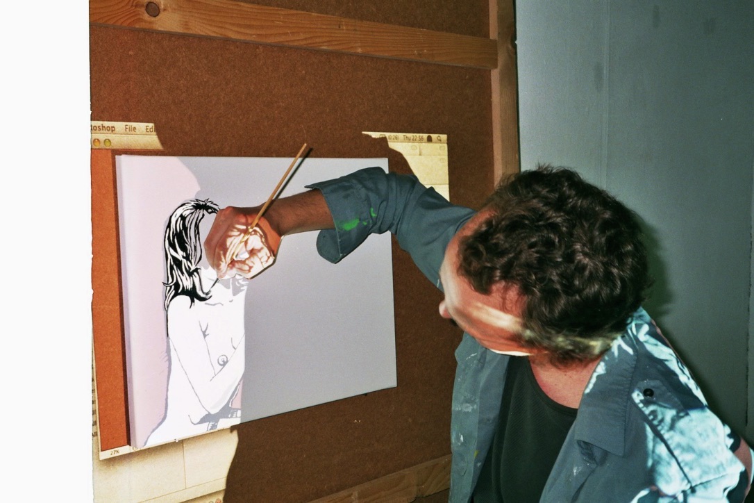Petr Motycka "Projections", Resümee zum Gerichtsfall, der Künstler produziert Souvenirs zur Ausstellung im message salon, Perla-Mode, Zürich
