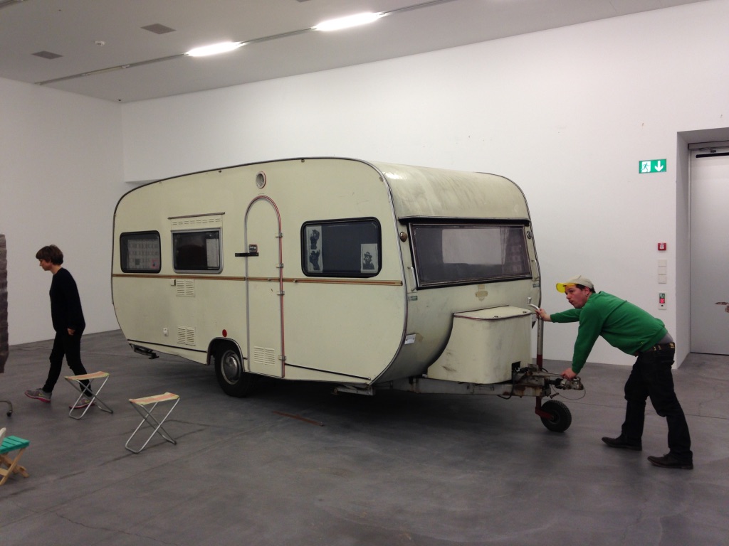 message salon caravan, installation at the Migros Museum, Zurich 2014