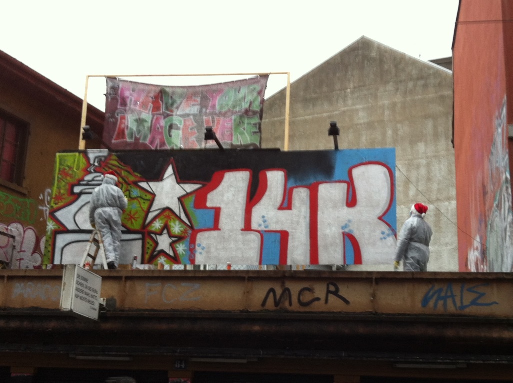 Billboard by 14K, December 2012, Perla-Mode Terrace, Langstrasse, Zurich