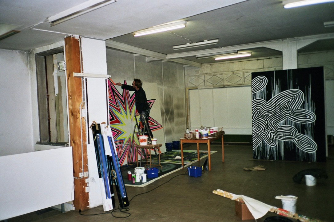 Davix "Auto Reverse", Ausstellungsaufbau, message salon, Perla-Mode, Zürich