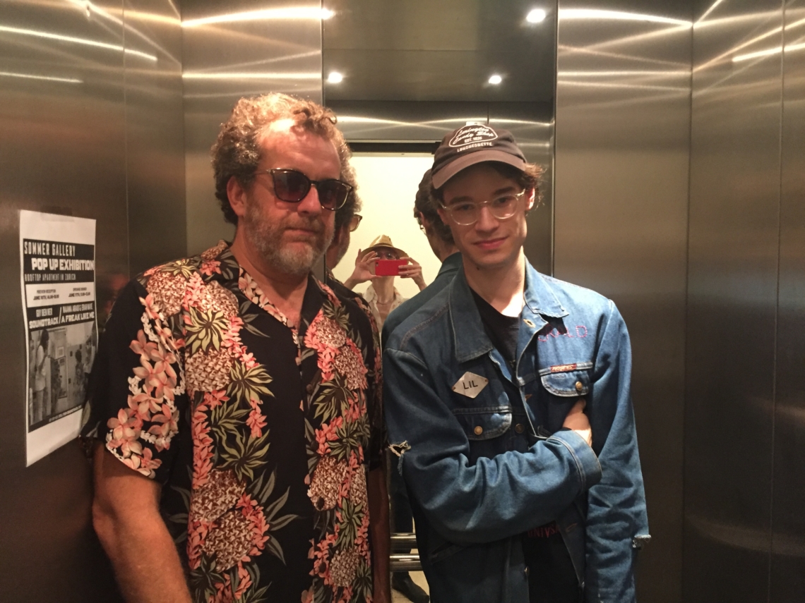 Elevator meeting with New York artist Alexander Muret