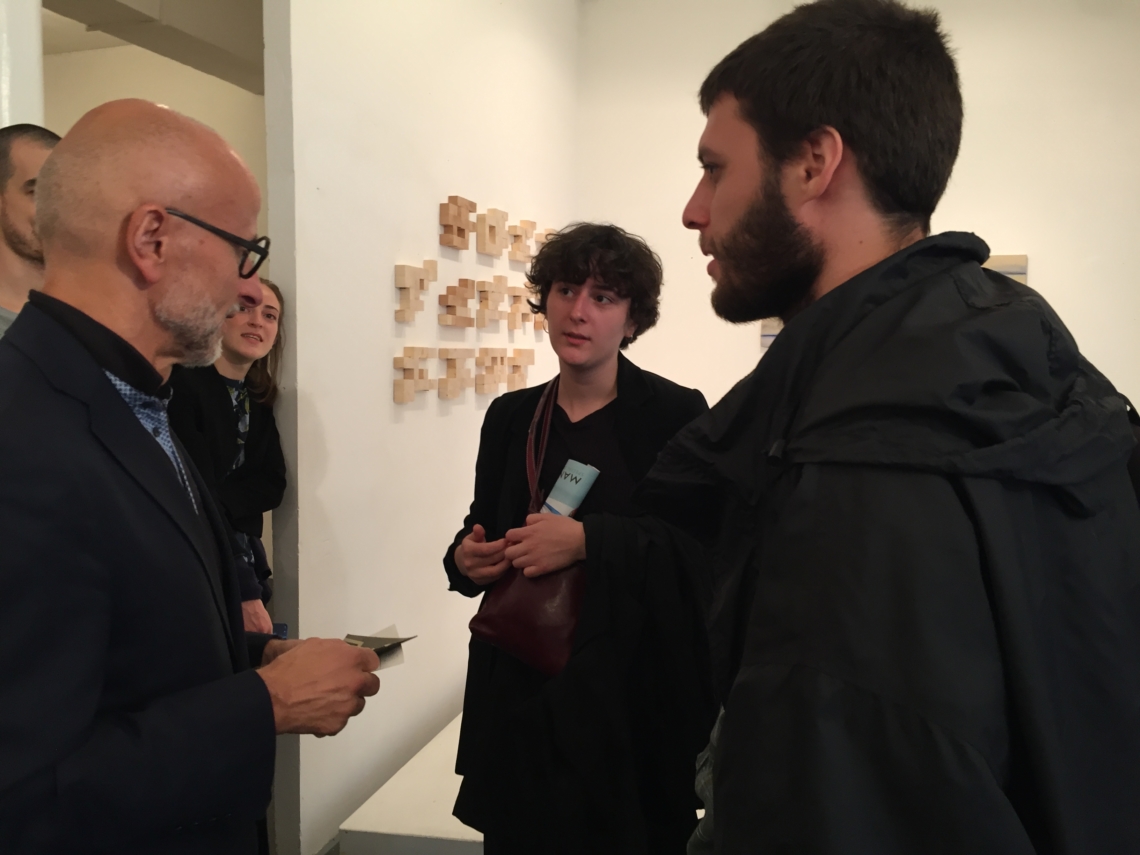 at Raum für Malerei, opening of the exhibition of georgian artist Nutsa Esebua, in conversation with Gianni Garzoli