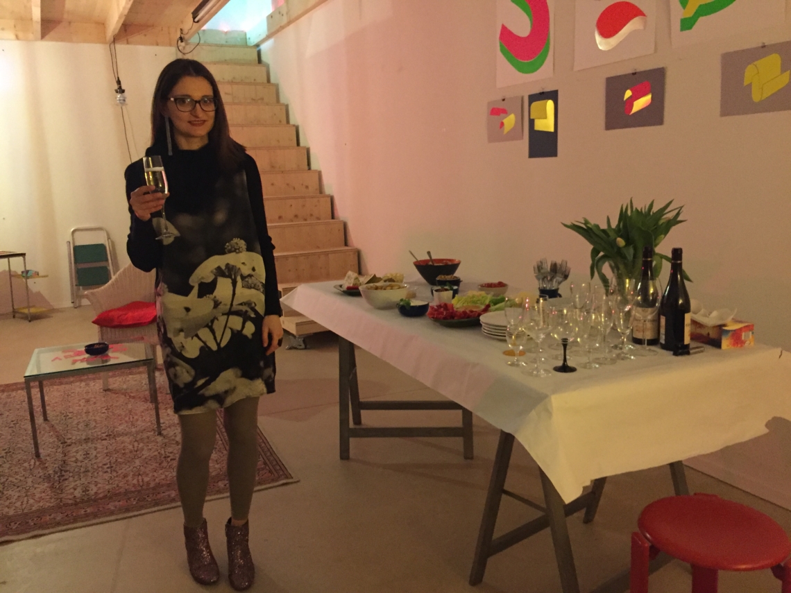 Daniela expecting the guests for her birthsday party