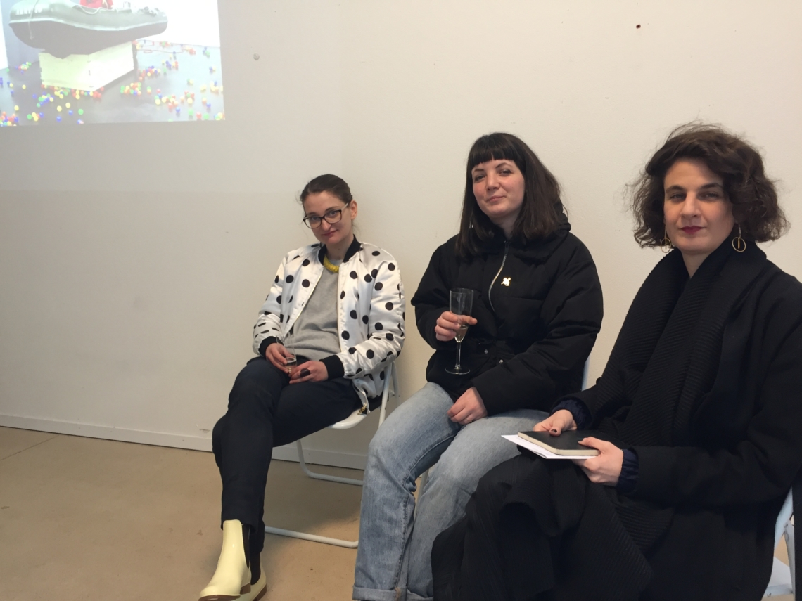ready for the talk, Gioia Dal Molin, Marta Margnetti and Daniela Palimariu