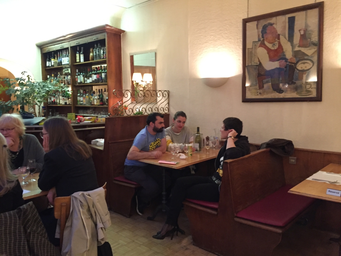 Diner with curator Catherine Hug, at Restaurant Schlauch