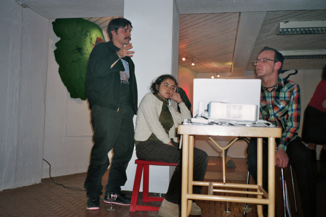 Diego Fernández, Felipe Mujica and Johanna Unzueta "Dispersed Pieces of Something", Artist Talk mit Arthur Miranda, message salon Rigiplatz, Zurich