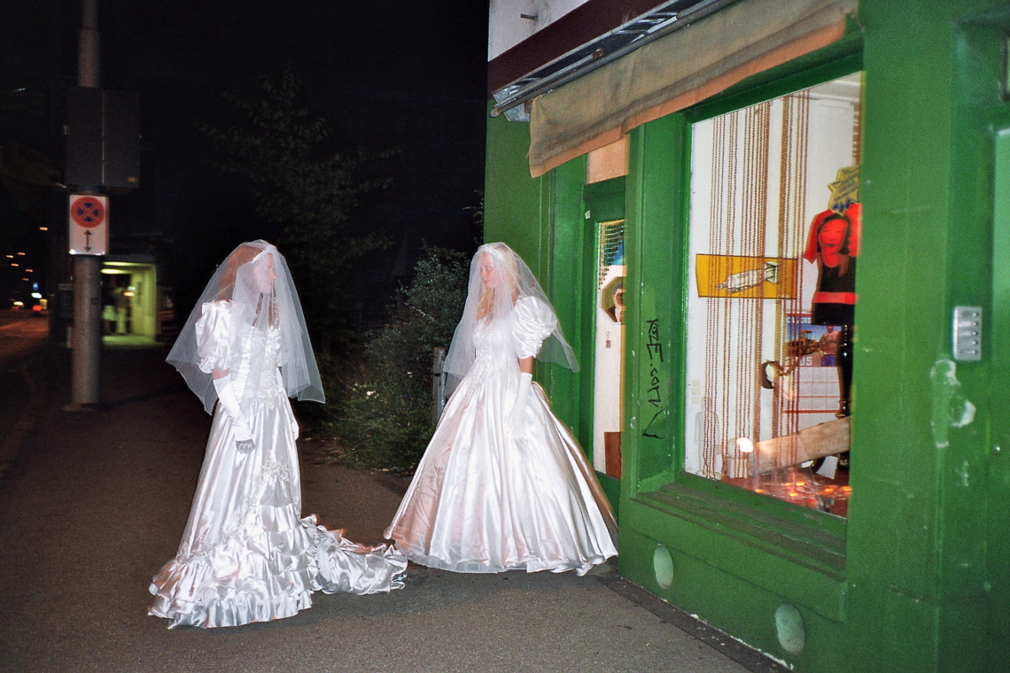 Ruth Erdt "Hunde, Hasen und Wurfgeschosse", Performance von Eva Vuillemin, message salon Rigiplatz, Zürich 