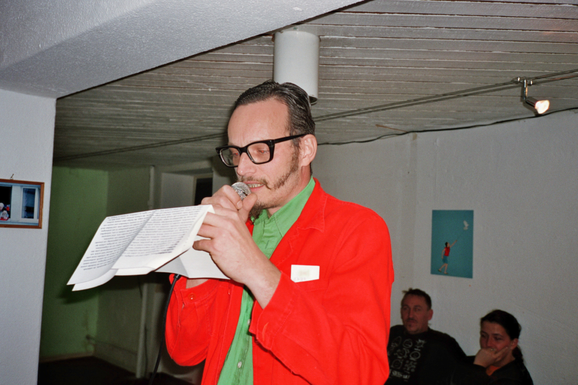biopop. hinakunst. unkraut. "Jagdfieber", Vernissage, reading by biopop. message salon Rigiplatz, Zürich