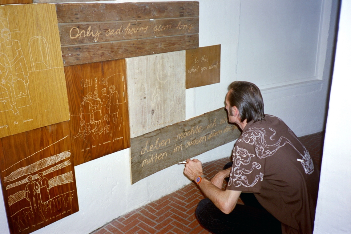Jean-Claude Freymond-Guth "The lovers will rise up!", message salon Rigiplatz, Zürich