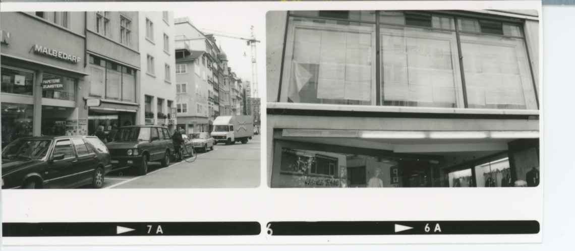"Bilderladen Monotony" 1995, Rennweg 23, first floor, Zurich