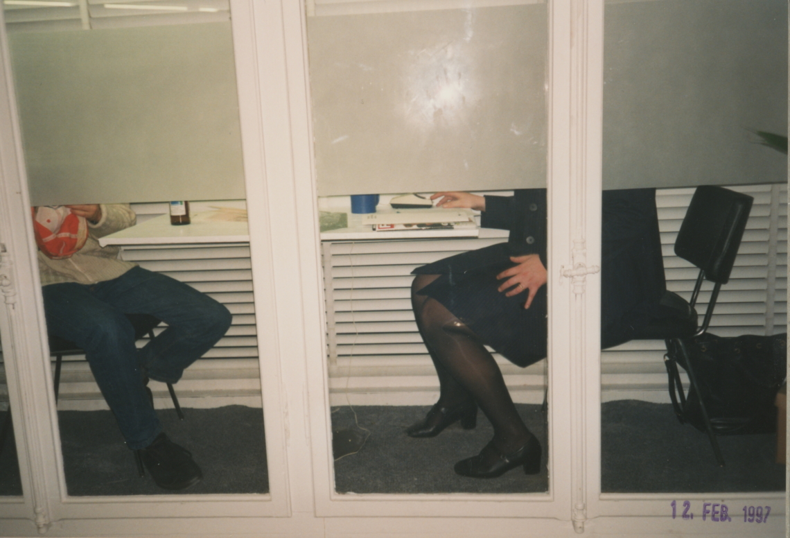 "Kidnapp-Inc", David Renggli and Arvild Beaud, message salon, Zurich 1997