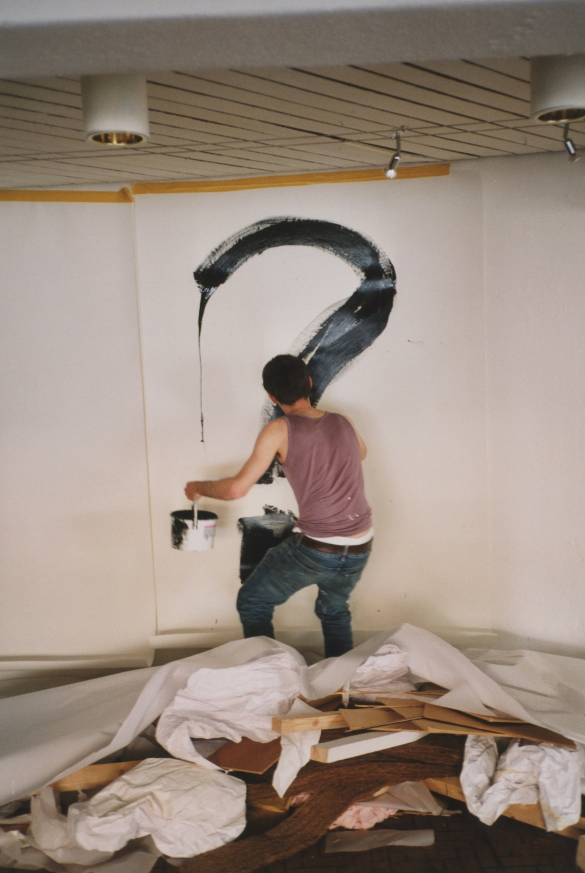 Alexis Saile "Vollgas", Produktion der Ausstellung, message salon Rigiplatz, Zürich