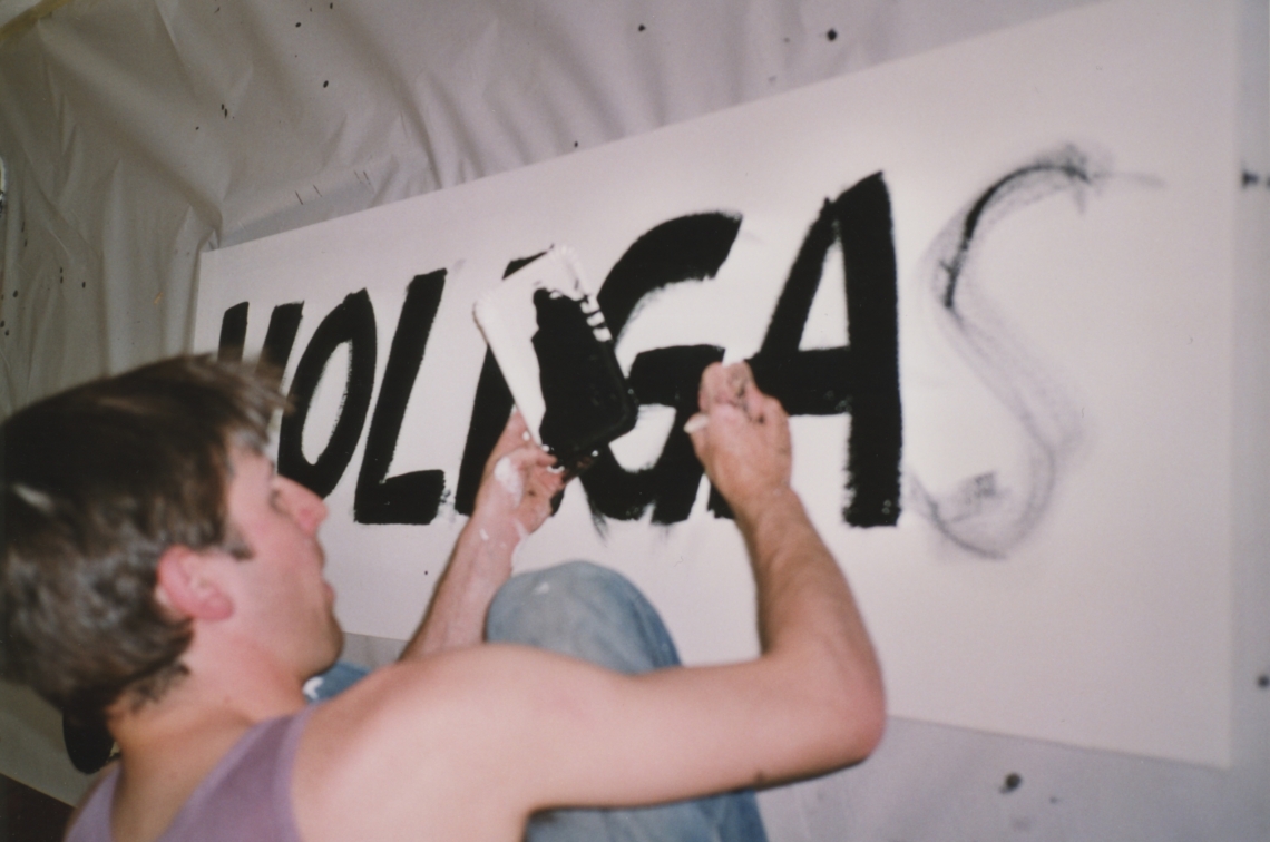 Alexis Saile "Vollgas", Produktion der Ausstellung, message salon Rigiplatz, Zürich