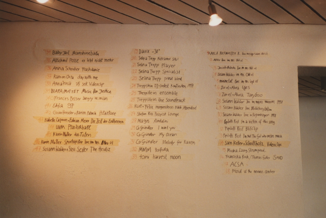 Musikfestival "m fürd füchs", message salon Musikvideoclub, message salon Rigiplatz, Zürich