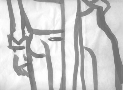 Andrea Muheim, "Laura and Luca" 2005, ink on paper