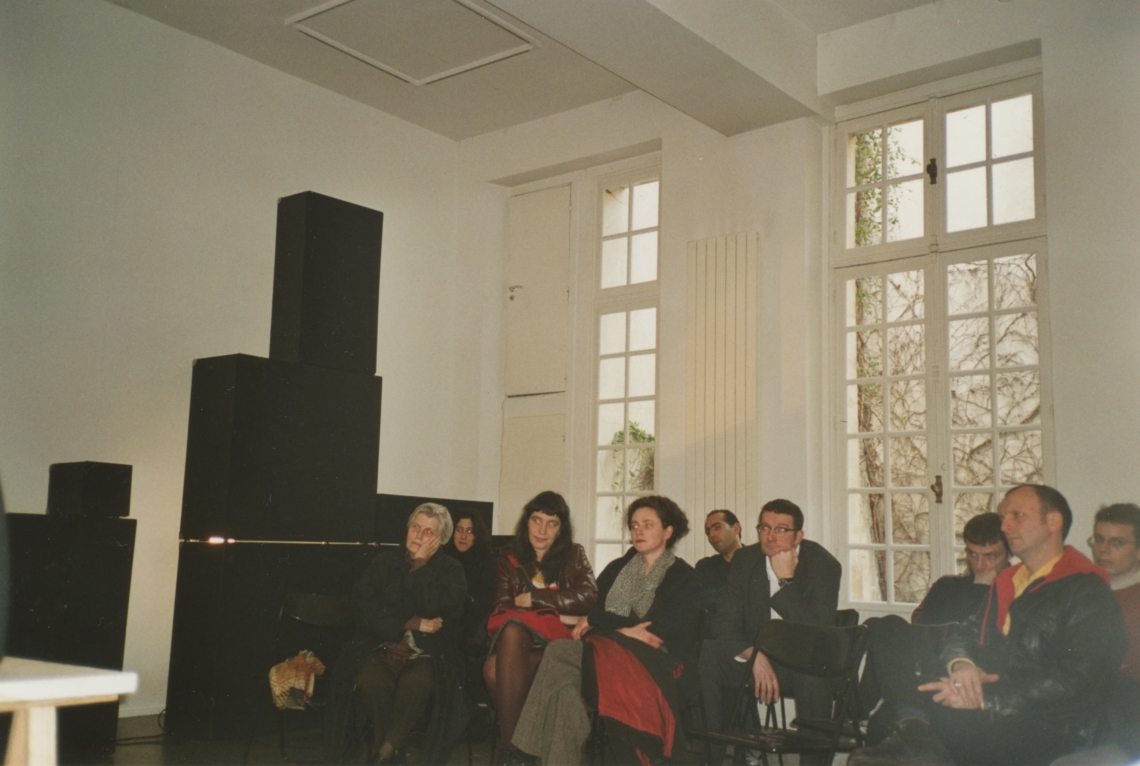 message salon in Paris, Finissage Laurent Goei "sculpture", Lesung von Yves Rosset, Centre Culturel Suisse