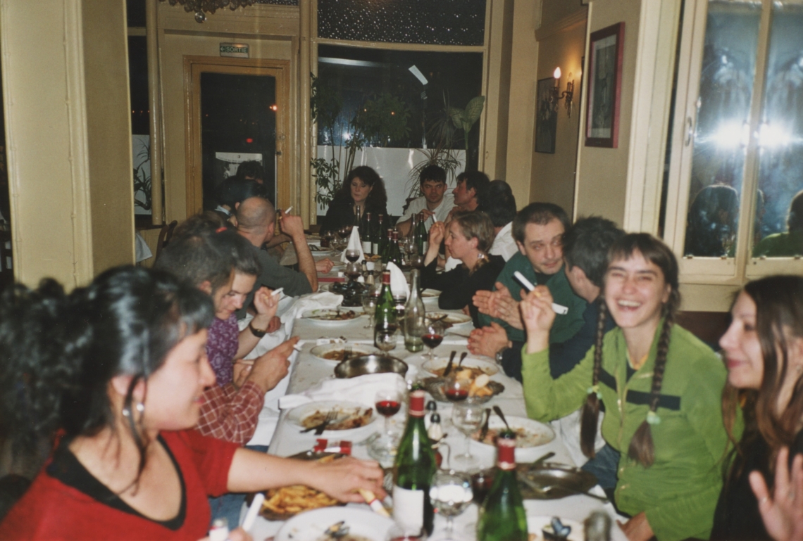 message salon in Paris, nach der Finissage von Selina Trepp im CCS, Restaurant Le Trumilou