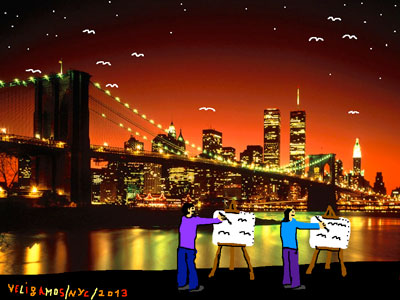 Veli&Amos live in New York, Zeichnung in Photoshop 2013